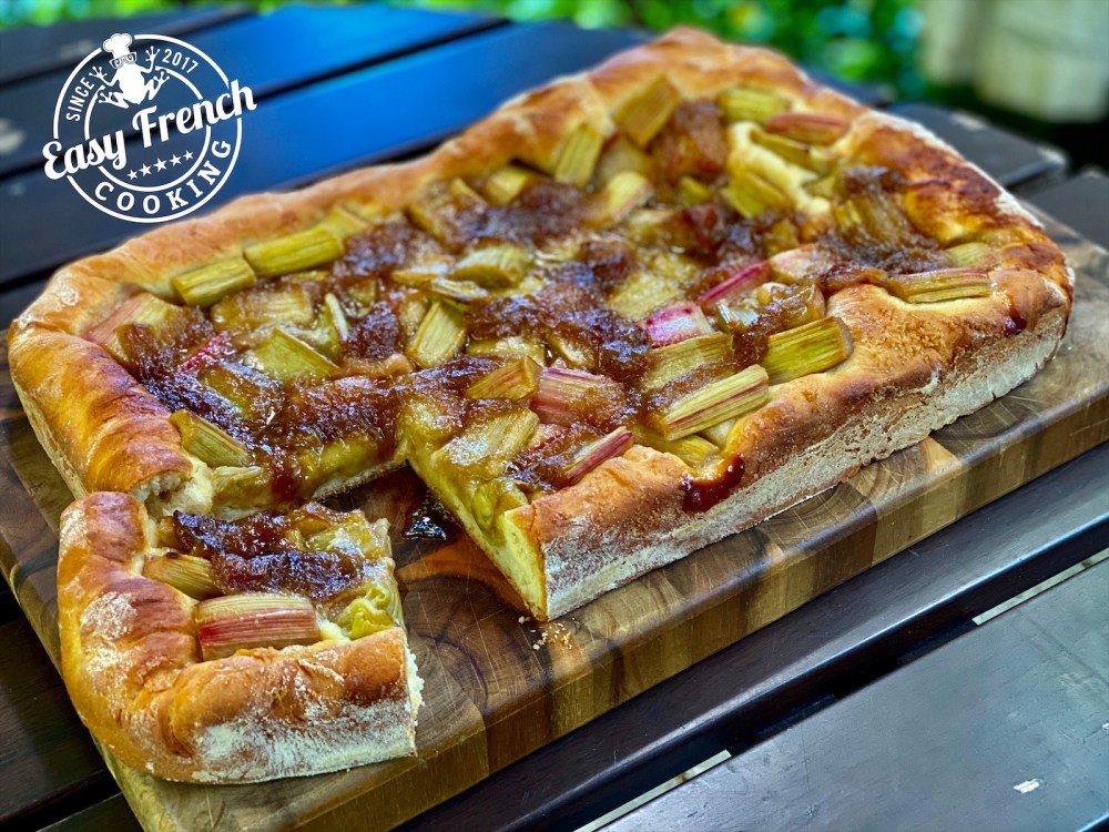 Rhubarb brioche tart - easyfrenchcooking.com