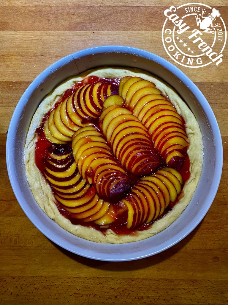 Nectarine tart before baking - easyfrenchcooking.com