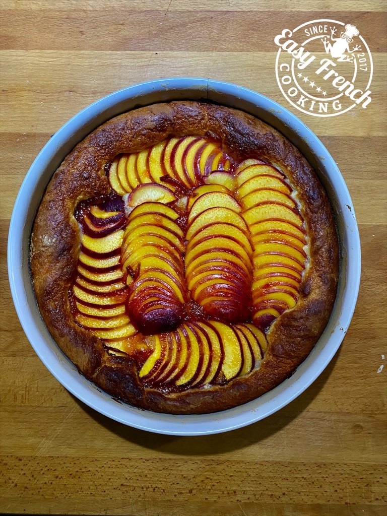 Nectarine tart atter baking - easyfrenchcooking.com