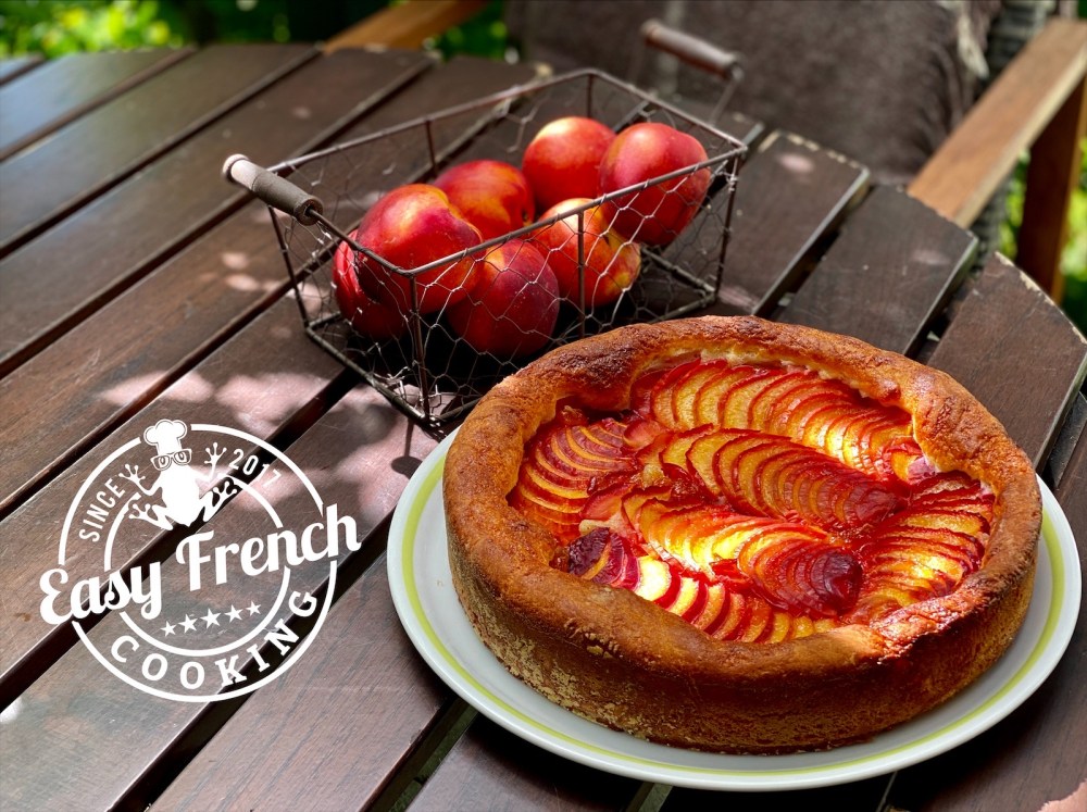 Nectarines brioche tart - easyfrenchcooking.com